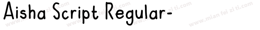 Aisha Script Regular字体转换